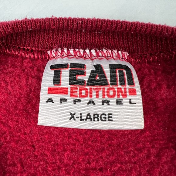 VTG 90s Team Edition Washington State Cougar Sweatshirt Extra Large Red Crewneck - Picture 8 of 15